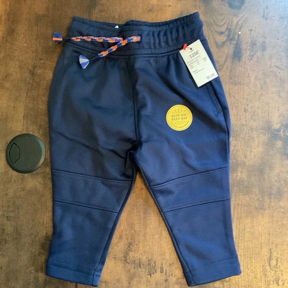New Toddler Boys' 2pk Athletic Jogger Pull-On-Pants - Cat &‎ Jack Black 12M